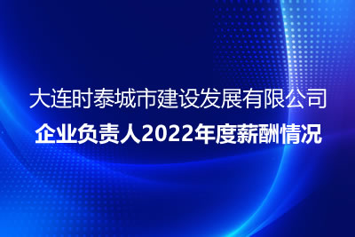 大連時泰城市建設發展有限公司 企業負責人2022年度薪酬情況